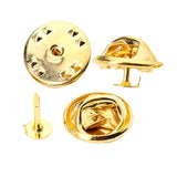 Maxbell 50 Pieces Tie Tacks Butterfly Pinch Back Pins Brooch Findings Gold