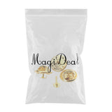 Maxbell 50 Pieces Tie Tacks Butterfly Pinch Back Pins Brooch Findings Gold