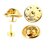 Maxbell 50 Pieces Tie Tacks Butterfly Pinch Back Pins Brooch Findings Gold
