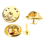 Maxbell 50 Pieces Tie Tacks Butterfly Pinch Back Pins Brooch Findings Gold