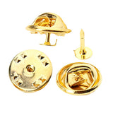 Maxbell 50 Pieces Tie Tacks Butterfly Pinch Back Pins Brooch Findings Gold