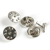 Maxbell 50 Pieces Tie Tacks Butterfly Pinch Back Pins Brooch Findings White K