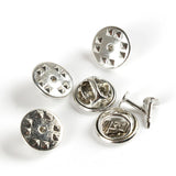 Maxbell 50 Pieces Tie Tacks Butterfly Pinch Back Pins Brooch Findings White K