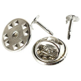 Maxbell 50 Pieces Tie Tacks Butterfly Pinch Back Pins Brooch Findings White K