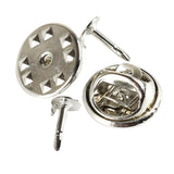 Maxbell 50 Pieces Tie Tacks Butterfly Pinch Back Pins Brooch Findings White K