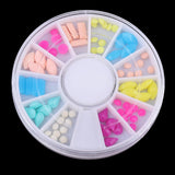 Maxbell 12 Colors Assorted Nail Art Acrylic Embellishments DIY Scrapbooking Crafts