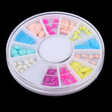 Maxbell 12 Colors Assorted Nail Art Acrylic Embellishments DIY Scrapbooking Crafts