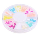 Maxbell 12 Colors Assorted Nail Art Acrylic Embellishments DIY Scrapbooking Crafts