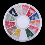 Maxbell 12Colors Nail Art Half Round Pear Bead Manicure Accessories for Scrapbooking