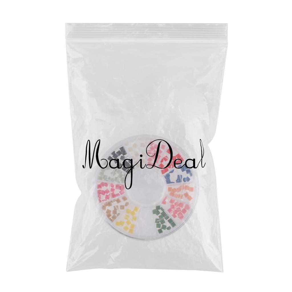 Maxbell 12Colors Nail Art Half Round Pear Bead Manicure Accessories for Scrapbooking