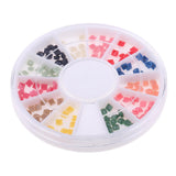 Maxbell 12Colors Nail Art Half Round Pear Bead Manicure Accessories for Scrapbooking