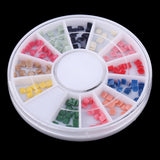 Maxbell 12Colors Nail Art Half Round Pear Bead Manicure Accessories for Scrapbooking