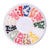 Maxbell 12Colors Nail Art Half Round Pear Bead Manicure Accessories for Scrapbooking