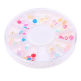 Maxbell 12 Colors Nail Art Half Round Pearl Embellishments DIY Scrapbooking Crafts