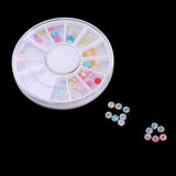 Maxbell 12 Colors Nail Art Half Round Pearl Embellishments DIY Scrapbooking Crafts