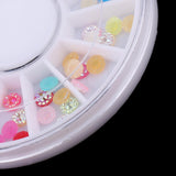 Maxbell 12 Colors Nail Art Half Round Pearl Embellishments DIY Scrapbooking Crafts