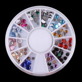Maxbell 12Colors Assorted Flat Back Acrylic Crystal Embellishments DIY Scrapbooking