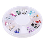 Maxbell 12Colors Assorted Flat Back Acrylic Crystal Embellishments DIY Scrapbooking