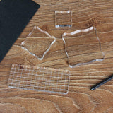 Maxbell Transparent Scrapbook Clear Stamp Pad DIY Tool Acrylic Stamp Blocks 10x10cm