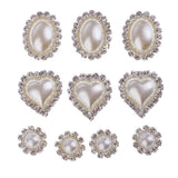 Maxbell 10 Pieces Mixed Diamante Crystal Rhinestone Buttons Embellishments Flatbacks Appliques (Love Heart / Round / Oval) for Decor Wedding Invitation Phone Case Craft Bag Shoes Hair Accessories - Aladdin Shoppers