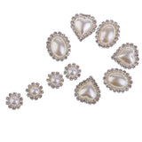Maxbell 10 Pieces Mixed Diamante Crystal Rhinestone Buttons Embellishments Flatbacks Appliques (Love Heart / Round / Oval) for Decor Wedding Invitation Phone Case Craft Bag Shoes Hair Accessories - Aladdin Shoppers