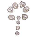Maxbell 10 Pieces Mixed Diamante Crystal Rhinestone Buttons Embellishments Flatbacks Appliques (Love Heart / Round / Oval) for Decor Wedding Invitation Phone Case Craft Bag Shoes Hair Accessories - Aladdin Shoppers