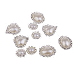 Maxbell 10 Pieces Mixed Diamante Crystal Rhinestone Buttons Embellishments Flatbacks Appliques (Love Heart / Round / Oval) for Decor Wedding Invitation Phone Case Craft Bag Shoes Hair Accessories - Aladdin Shoppers