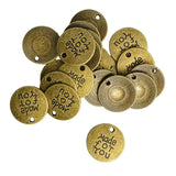 Maxbell 20 Pieces Alloy Round Made for You Charms Pendants for Jewelry Making 20mm