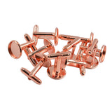 Max 10 Pieces DIY Cufflink Findings Cuff Link Blank Back Plate Pad Base rosegold