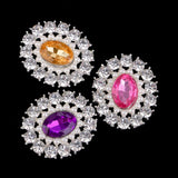 Maxbell 3 Colors Pearl Crystal Rhinestone Flatback Buttons Embellishment DIY Craft