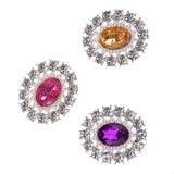 Maxbell 3 Colors Pearl Crystal Rhinestone Flatback Buttons Embellishment DIY Craft
