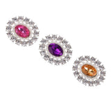 Maxbell 3 Colors Pearl Crystal Rhinestone Flatback Buttons Embellishment DIY Craft