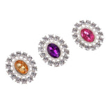 Maxbell 3 Colors Pearl Crystal Rhinestone Flatback Buttons Embellishment DIY Craft
