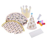 Maxbell DIY Paper Crowns Set Kids Children Birthday Party Hats Fun Game Decorations