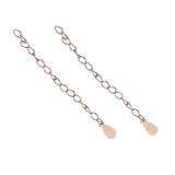 Max 2 Pieces Sterling Silver Bracelet Anklet Chain Jewelry Making Rose Gold 5cm