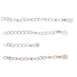 Max 2 Pieces Sterling Silver Bracelet Anklet Chain Jewelry Making Rose Gold 5cm