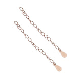 Max 2 Pieces Sterling Silver Bracelet Anklet Chain Jewelry Making Rose Gold 5cm