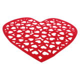 Maxbell DIY Heart Shape Non-woven Foam Hanging Wall Decor for Home Kindergarten Red