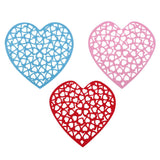 Maxbell DIY Heart Shape Non-woven Foam Hanging Wall Decor for Home Kindergarten Red
