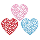 Maxbell DIY Heart Shape Non-woven Foam Hanging Wall Decor for Home Kindergarten Red
