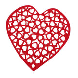 Maxbell DIY Heart Shape Non-woven Foam Hanging Wall Decor for Home Kindergarten Red