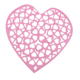Maxbell DIY Heart Shape Non-woven Foam Hanging Wall Decor for Home Kindergarten Pink