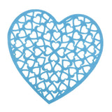 Maxbell DIY Heart Shape Non-woven Foam Hanging Wall Decor for Home Kindergarten Blue