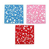 Maxbell 33mm Square Wall Hangings Decoration Foam Crafts Home Classroom Decor Red