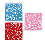 Maxbell 33mm Square Wall Hangings Decoration Foam Crafts Home Classroom Decor Red