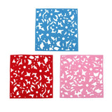 Maxbell 33mm Square Wall Hangings Decoration Foam Crafts Home Classroom Decor Red