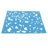 Maxbell 33mm Square Wall Hangings Decoration Foam Crafts Home Classroom Decor Blue
