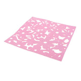 Maxbell 33mm Square Wall Hangings Decoration Foam Crafts Home Classroom Decor Pink