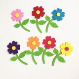 Maxbell 10 Pieces 3D Colorful Foam Sunflower Handcraft Educational Sticker Decals