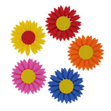 Maxbell 10 Pieces 3D Colorful Foam Sunflower Handcraft Educational Sticker Decals